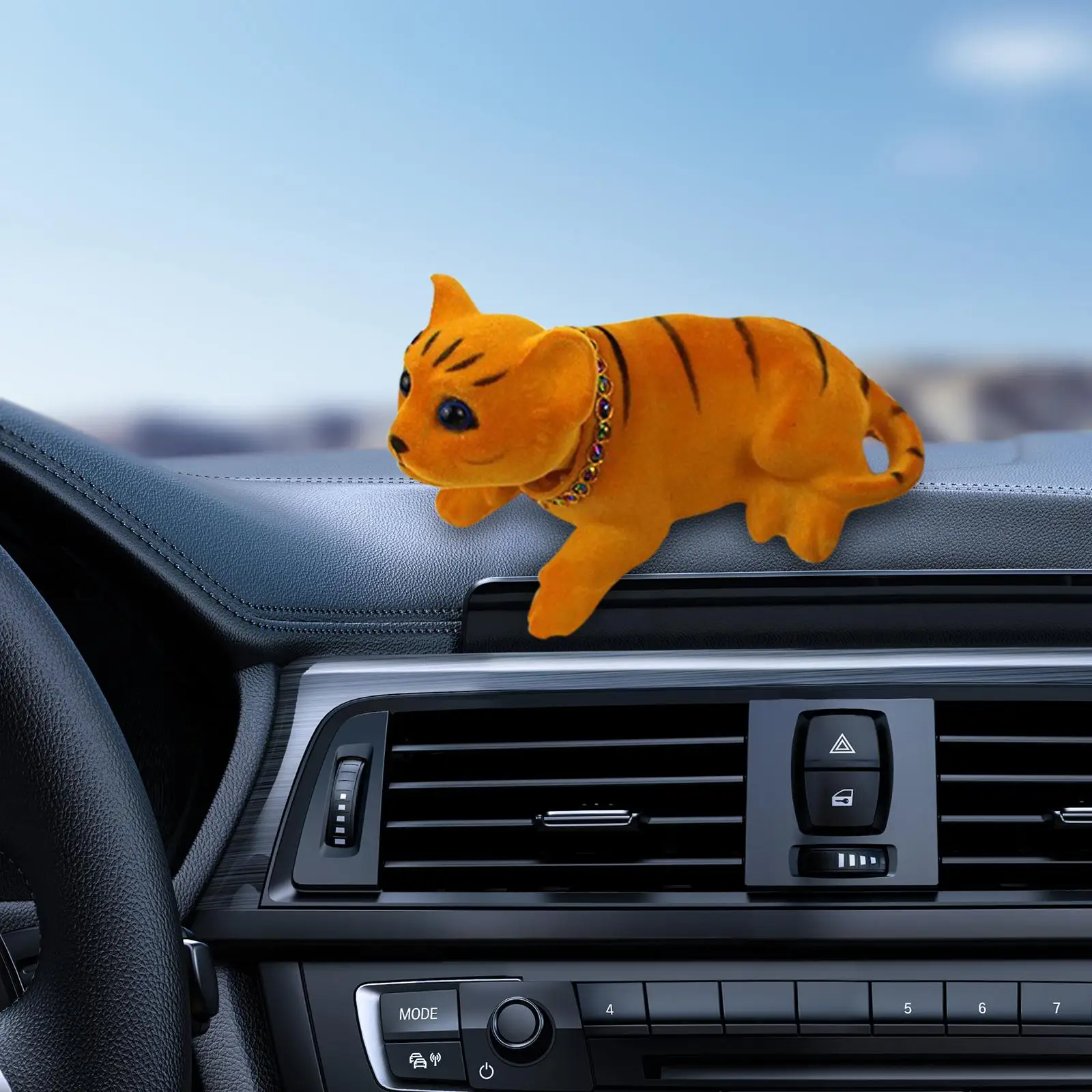  Украшение приборной панели автомобиля Кивающий кошачий орнамент Аксессуары для интерьера Изображение 2