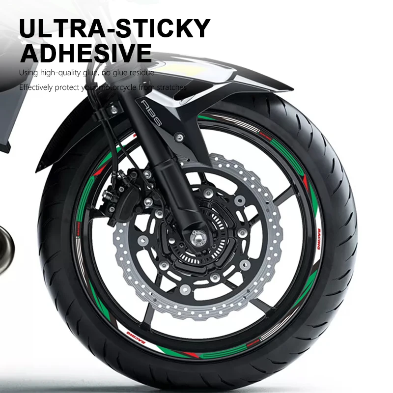 наклейка на колесо мотоцикла водонепроницаемая для аксессуаров Kawasaki Ninja 400 2023 Ninja400 Z400 Z 400 2018-2022 2020 2021 Наклейка на обод Изображение 4