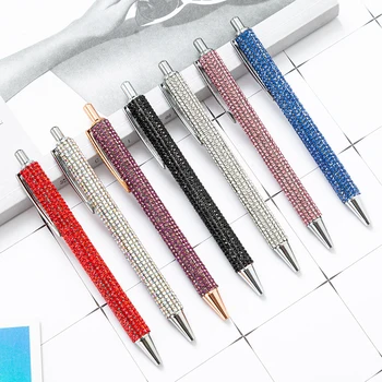пресс металлические шариковые ручки алмазная многоцветная подарочная ручка творческие принадлежности