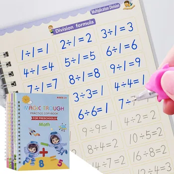 Многоразовая паста для письма Каллиграфия Тетрадь Для Ребенка Детская Книга Английский язык Умножение и деление Тренировочная игрушка