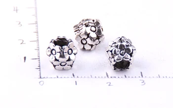 модный сплав цветочные бусины шарм для DIY браслет, ожерелье, ювелирные изделия, металлические бусины, шарм