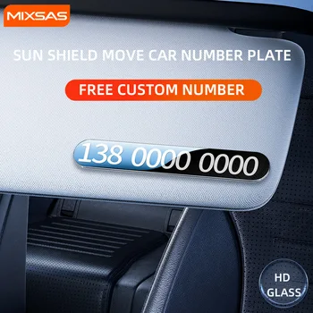 MIXSAS Новый HD Glass Move Автомобильный номерной знак 622 Временная парковочная карта Установить на солнцезащитный козырек Авто Скрытый дизайн Стоп Наклейка Скольжение Крышка