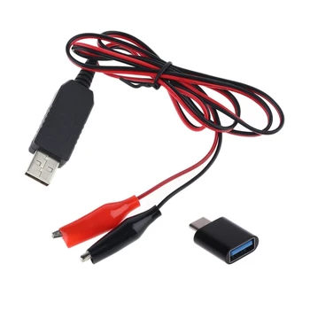 Тип C USB 5 В на 3 В AA/AAA/C/D Элиминаторы Кабель питания Кабель питания для светодиодного света Электрический игрушечный пульт дистанционного управления